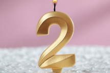 Свеча для торта цифра "2"