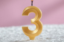 Свеча для торта цифра "3"