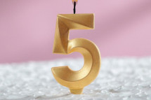Свеча для торта цифра "5"