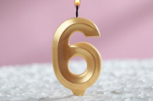 Свеча для торта цифра "6"